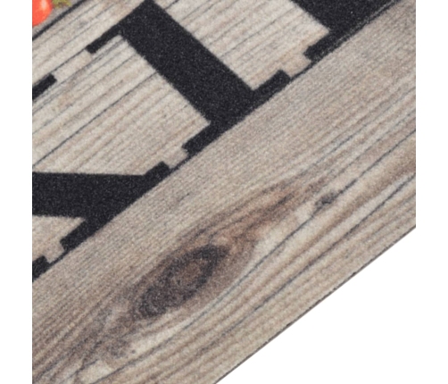 vidaXL virtuves paklājs, mazgājams, ar uzrakstu, 60x180 cm , samts