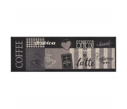 vidaXL virtuves paklājs, mazgājams, ar uzrakstu, 60x180 cm, samts