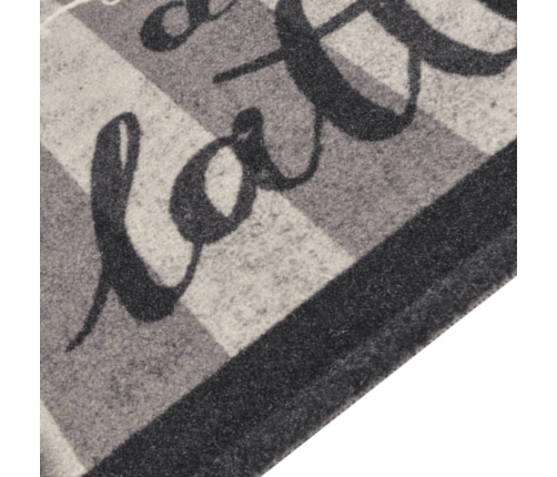 vidaXL virtuves paklājs, mazgājams, ar uzrakstu, 60x180 cm, samts