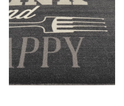 vidaXL virtuves paklājs, mazgājams, ar uzrakstu, 45x150 cm, samts