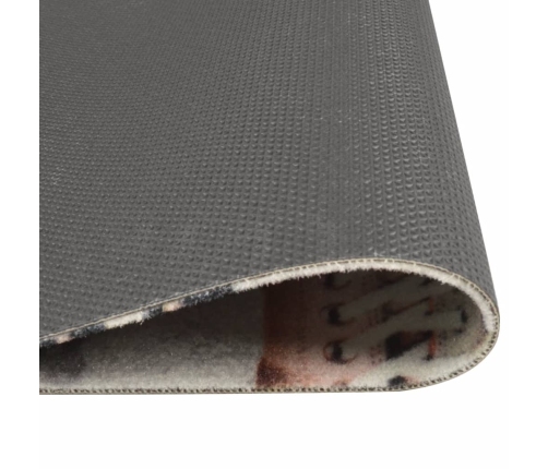 vidaXL virtuves paklājs, mazgājams, ar uzrakstu, 45x150 cm, samts