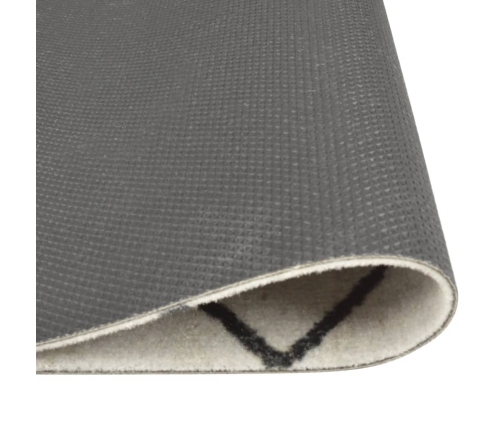 vidaXL virtuves paklājs, mazgājams, kvadrātu apdruka, 60x180 cm, samts