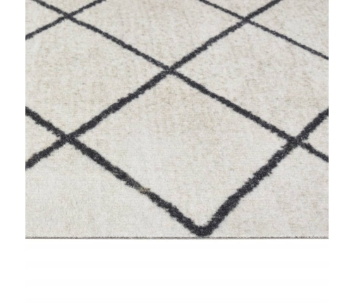 vidaXL virtuves paklājs, mazgājams, kvadrātu apdruka, 60x300 cm, samts