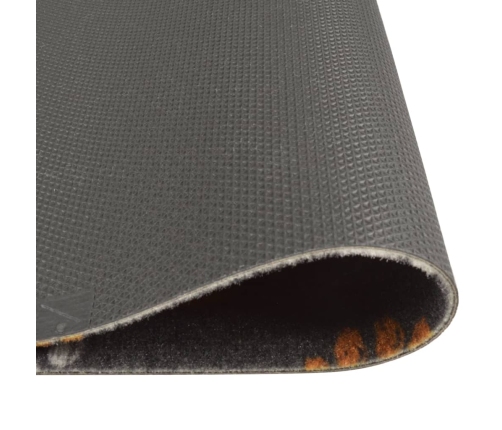 vidaXL virtuves paklājs, mazgājams, ķepu apdruka, 45x150 cm, samts