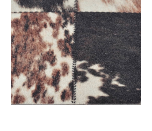 vidaXL virtuves paklājs, mazgājams, dzīvnieku āda, 45x150 cm, samts