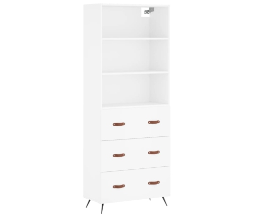 vidaXL augstais skapis, balts, 69,5x34x180 cm, inženierijas koks
