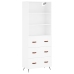 vidaXL augstais skapis, balts, 69,5x34x180 cm, inženierijas koks