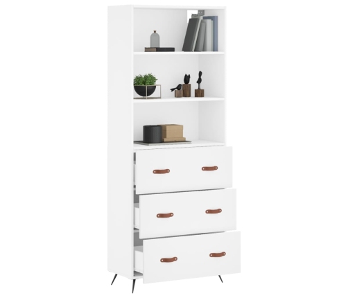 vidaXL augstais skapis, balts, 69,5x34x180 cm, inženierijas koks