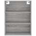 vidaXL augstais skapis, pelēks, 69,5x34x180 cm, inženierijas koks