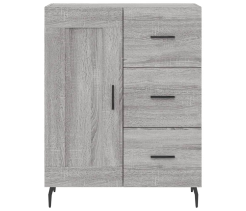 vidaXL augstais skapis, pelēks, 69,5x34x180 cm, inženierijas koks