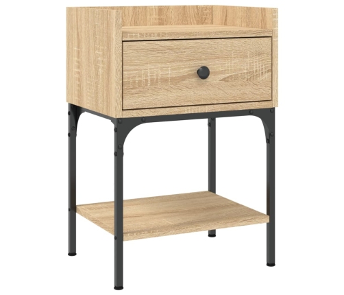 vidaXL naktsskapītis, ozolkoka, 40,5x31x60 cm, inženierijas koks