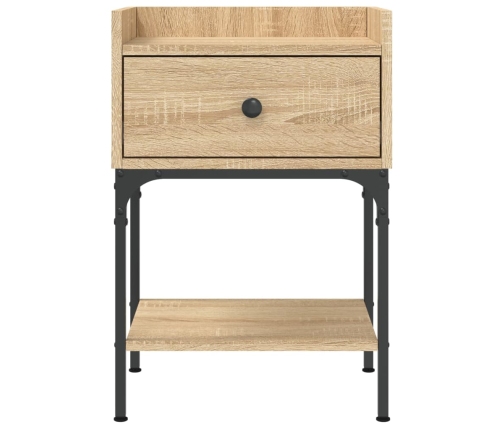 vidaXL naktsskapītis, ozolkoka, 40,5x31x60 cm, inženierijas koks