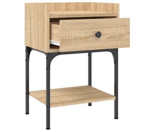 vidaXL naktsskapītis, ozolkoka, 40,5x31x60 cm, inženierijas koks