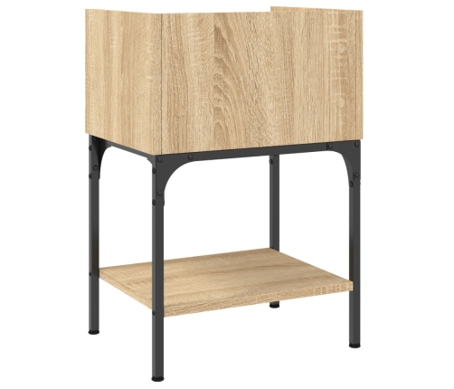 vidaXL naktsskapītis, ozolkoka, 40,5x31x60 cm, inženierijas koks