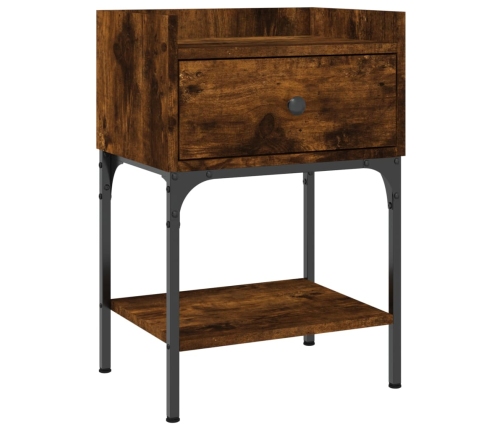 vidaXL naktsgaldiņš, ozolkoka, 40,5x31x60 cm, inženierijas koks