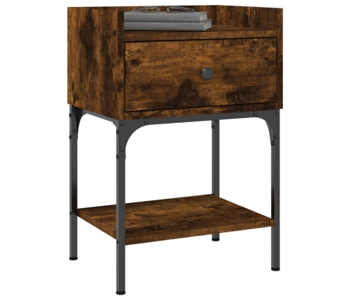 vidaXL naktsgaldiņš, ozolkoka, 40,5x31x60 cm, inženierijas koks