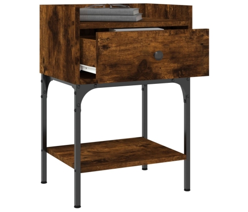 vidaXL naktsgaldiņš, ozolkoka, 40,5x31x60 cm, inženierijas koks