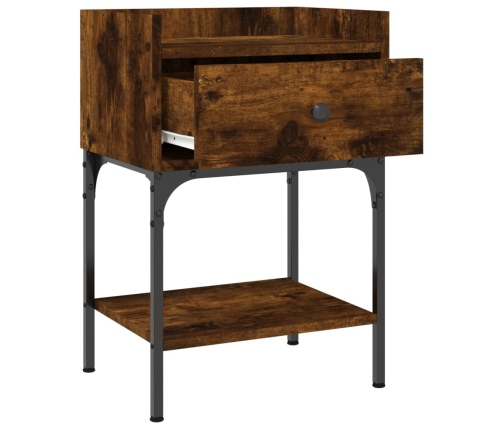 vidaXL naktsgaldiņš, ozolkoka, 40,5x31x60 cm, inženierijas koks