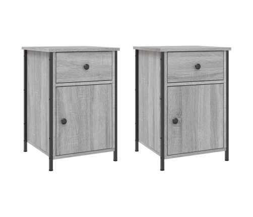 vidaXL naktsskapīši, 2 gab., pelēcīgi, 40x42x60 cm, inženierijas koks