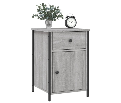 vidaXL naktsskapīši, 2 gab., pelēcīgi, 40x42x60 cm, inženierijas koks