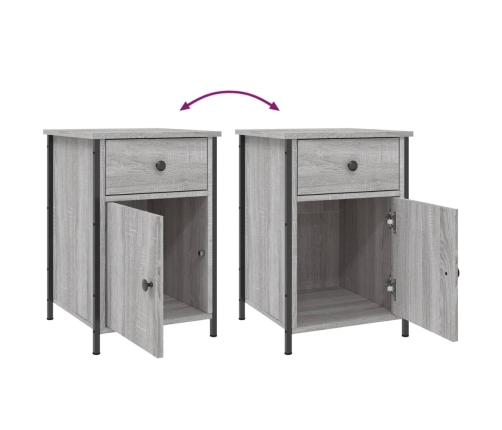 vidaXL naktsskapīši, 2 gab., pelēcīgi, 40x42x60 cm, inženierijas koks