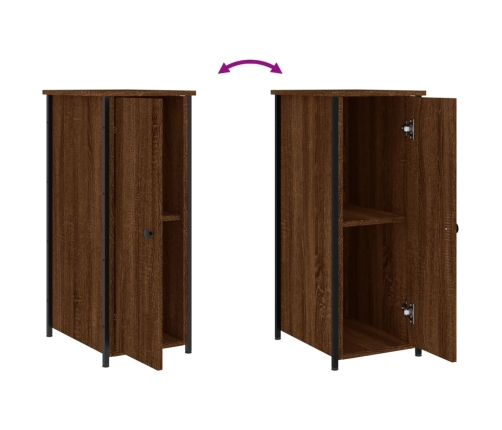 vidaXL naktsskapītis, ozolkoka krāsa, 32x42x80 cm, inženierijas koks