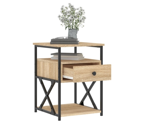 vidaXL naktsskapītis, ozola krāsa, 40x42x55 cm, inženierijas koks