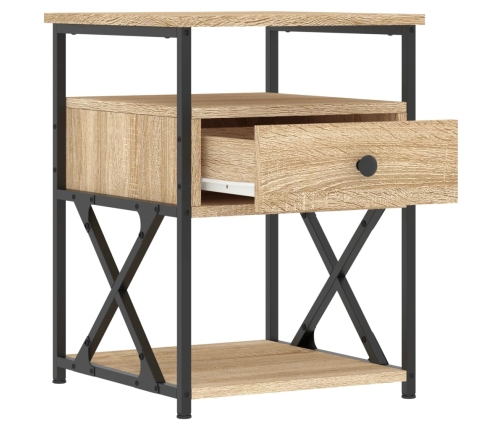 vidaXL naktsskapītis, ozola krāsa, 40x42x55 cm, inženierijas koks