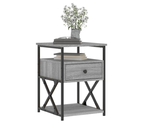 vidaXL naktsskapīši, 2 gab., pelēcīgi, 40x42x55 cm, inženierijas koks