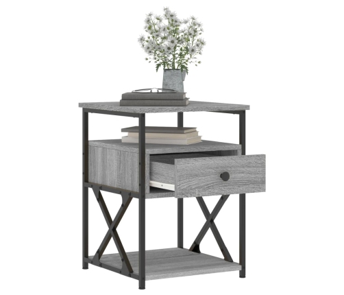 vidaXL naktsskapīši, 2 gab., pelēcīgi, 40x42x55 cm, inženierijas koks