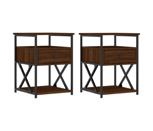 vidaXL naktsskapīši, 2 gab., 40x42x55 cm, inženierijas koks, ozolkoka