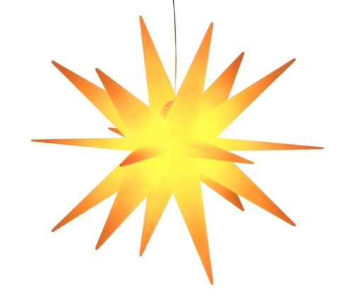 vidaXL Ziemassvētku lampa ar LED, 3 gab., salokāma, dzeltena, 57 cm