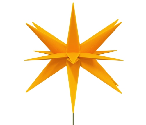 vidaXL Ziemassvētku lampas ar LED un mietiņu, 3 gab., dzeltenas, 57 cm