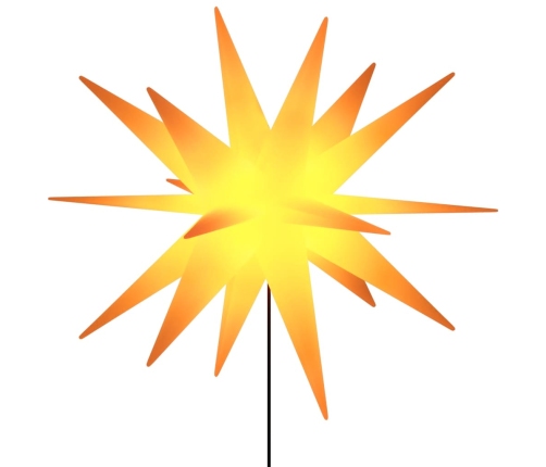 vidaXL Ziemassvētku lampas ar LED un mietiņu, 3 gab., dzeltenas, 57 cm