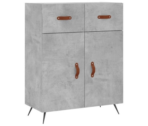 vidaXL kumode, betona pelēka, 69,5x34x90 cm, inženierijas koks