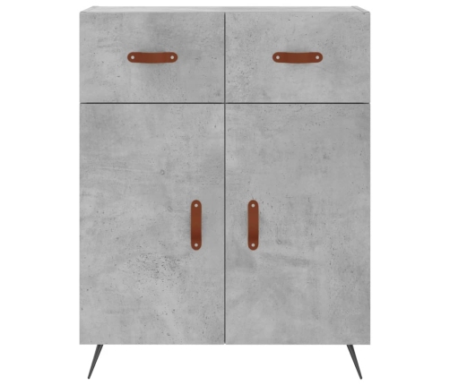 vidaXL kumode, betona pelēka, 69,5x34x90 cm, inženierijas koks