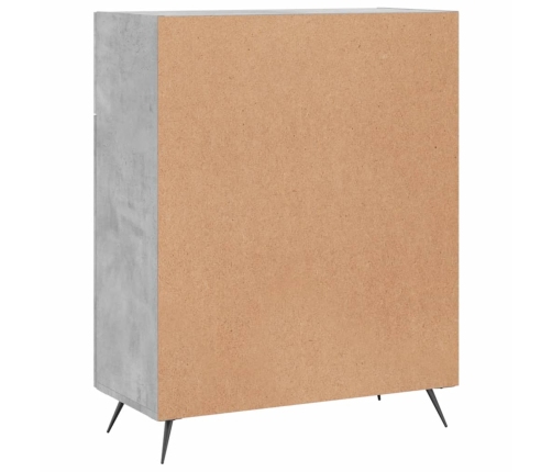 vidaXL kumode, betona pelēka, 69,5x34x90 cm, inženierijas koks