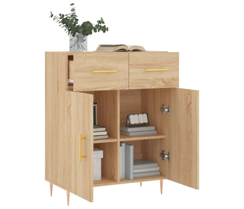 vidaXL kumode, ozolkoka krāsa, 69,5x34x90 cm, inženierijas koks