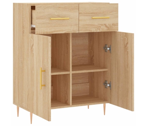 vidaXL kumode, ozolkoka krāsa, 69,5x34x90 cm, inženierijas koks