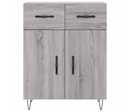 vidaXL kumode, pelēka ozolkoka, 69,5x34x90 cm, inženierijas koks