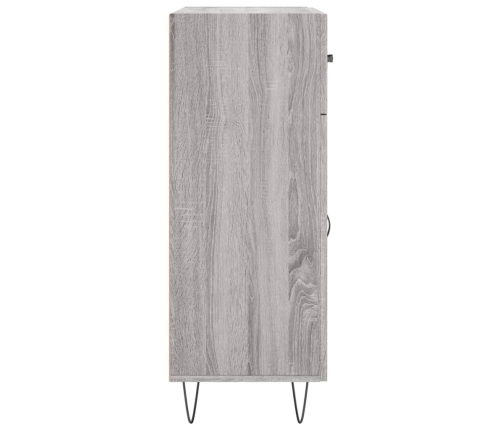 vidaXL kumode, pelēka ozolkoka, 69,5x34x90 cm, inženierijas koks