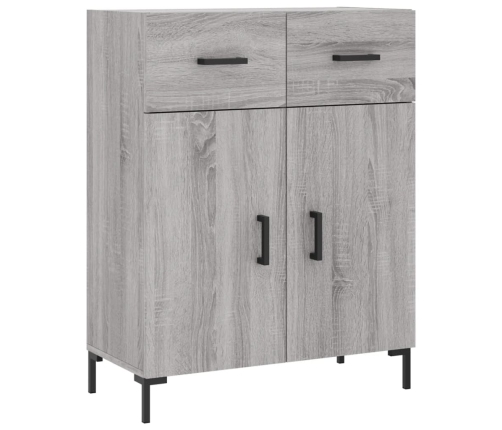 vidaXL kumode, pelēka ozolkoka, 69,5x34x90 cm, inženierijas koks