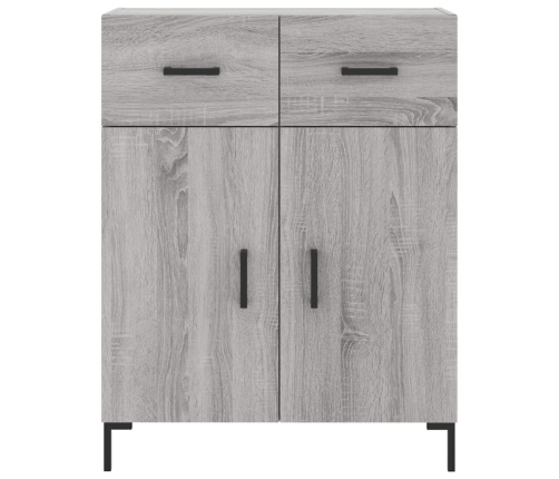 vidaXL kumode, pelēka ozolkoka, 69,5x34x90 cm, inženierijas koks