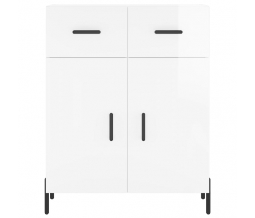 vidaXL kumode, spīdīgi balta, 69,5x34x90 cm, inženierijas koks