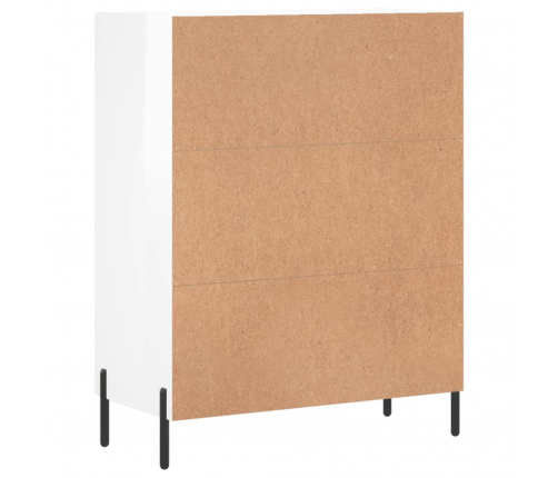 vidaXL kumode, spīdīgi balta, 69,5x34x90 cm, inženierijas koks