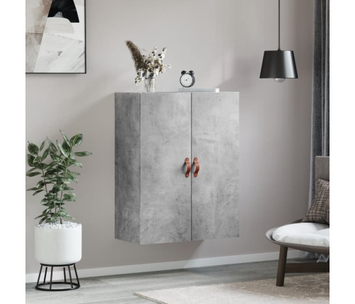 vidaXL sienas skapītis, betona pelēks, 69,5x34x90 cm