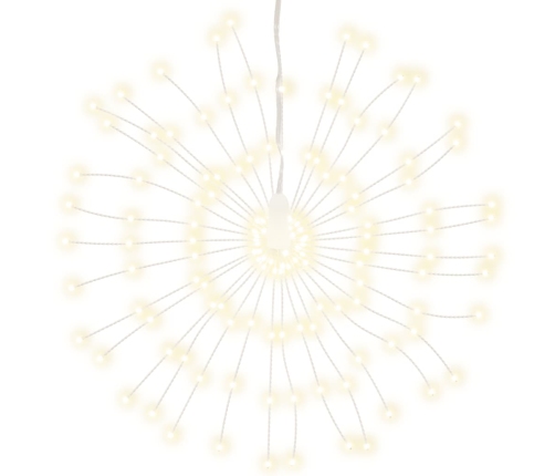 vidaXL Ziemassvētku dekorācijas 2 gab., 140 LED, silti baltas, 17 cm