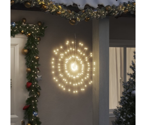 vidaXL Ziemassvētku dekorācijas 2 gab., 140 LED, silti baltas, 17 cm