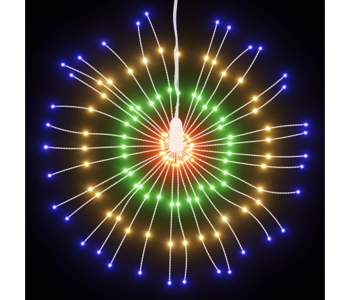 vidaXL Ziemassvētku dekorācijas, 2 gab., 140 LED, krāsainas, 17 cm