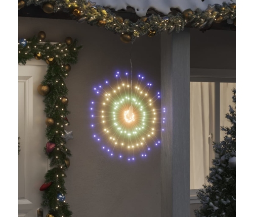 vidaXL Ziemassvētku dekorācijas, 8 gab., 140 LED, krāsainas, 17 cm